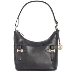 Giani Bernini Women Pebble Bridle Leather Hobo Handbag Black Neutral Fall Classi